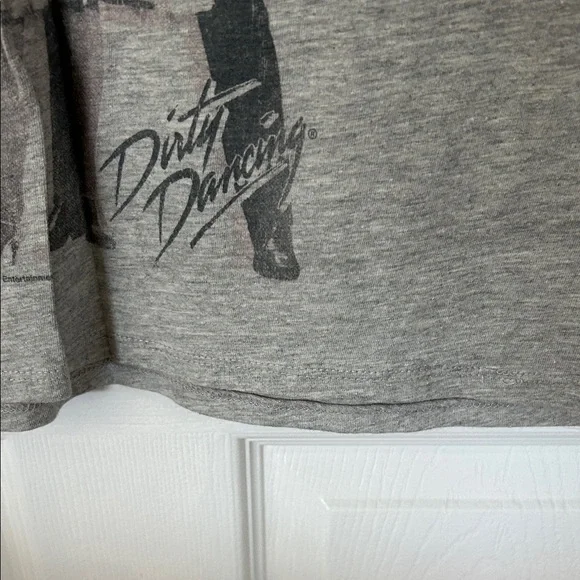 GAP Heather Gray V-Neck Dorty Dancing 🕺🏻 Graphic Tee - Picture 4 of 5